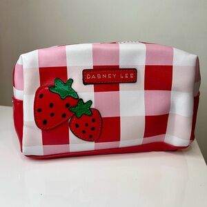 Dabney Lee Checkered Strawberry Cosmetic Bag